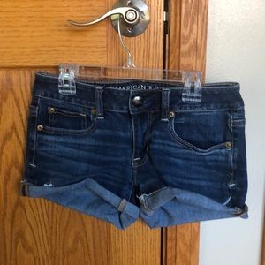 American Eagle distressed denim shorts